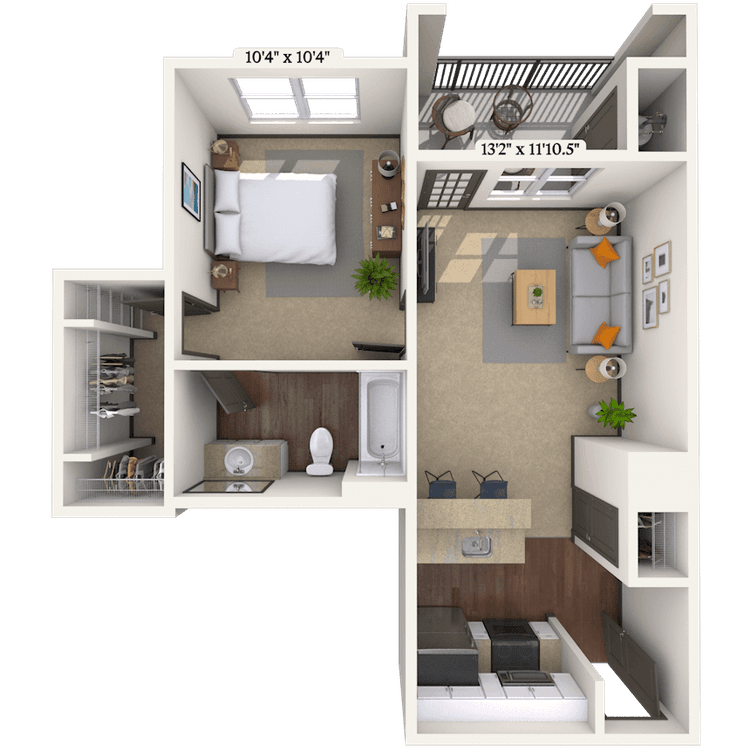 Floorplan image of unit 7214BV