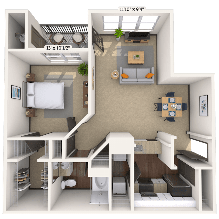 Floorplan image of unit 3115DK