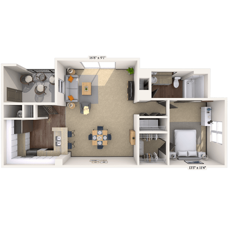 Floorplan image of unit 3424MS
