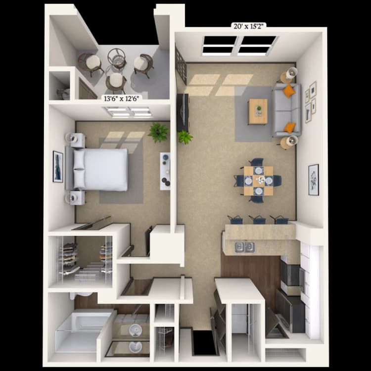 Floorplan image of unit 7644TN
