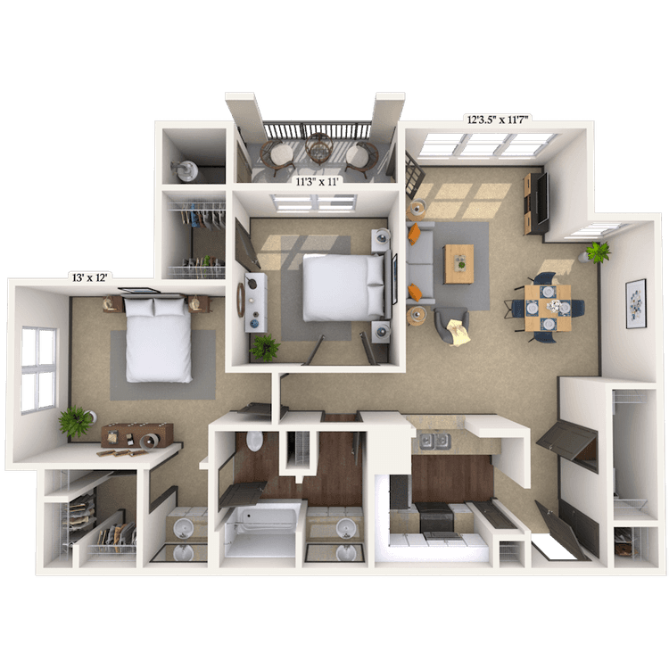 Floorplan image of unit 7432Q
