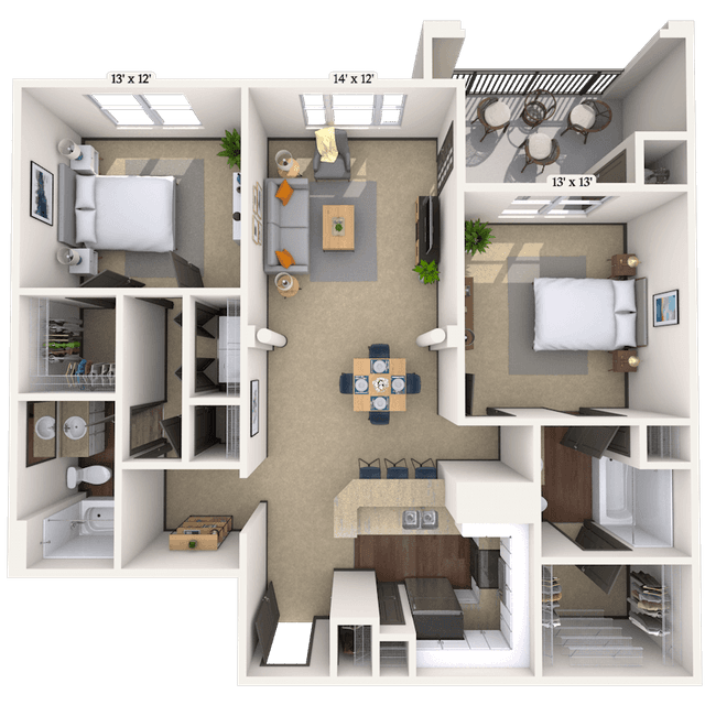 Floorplan image of unit 3476MS