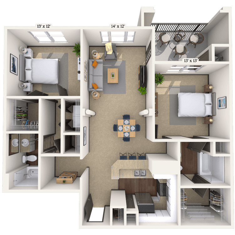 Floorplan image of unit 3550MS