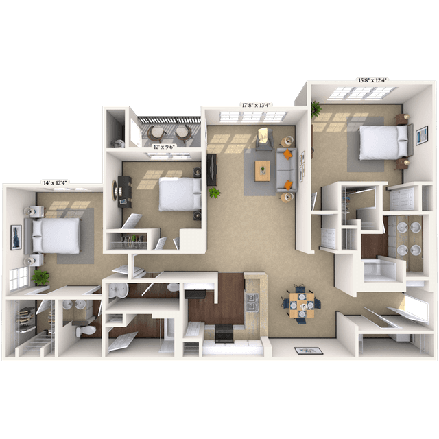 Floorplan image of unit 7247GK