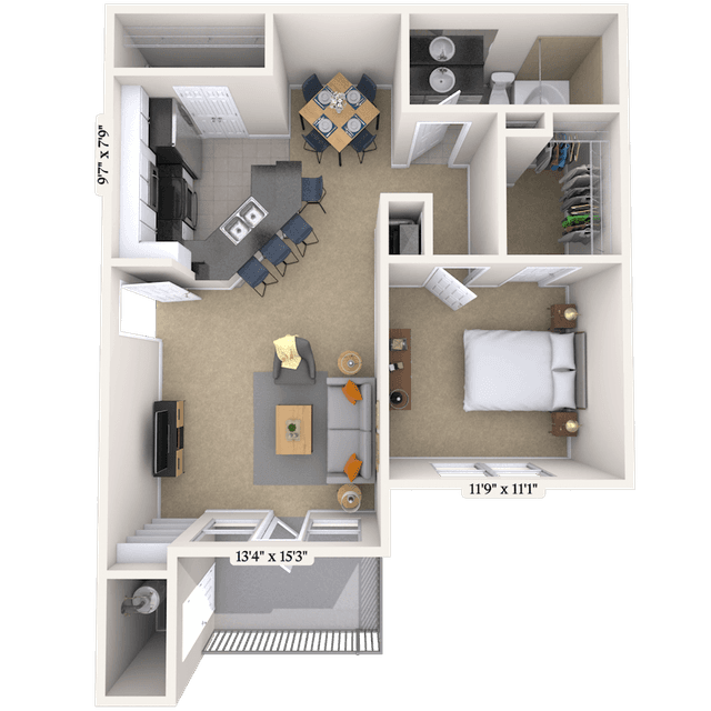 Floorplan image of unit 6101