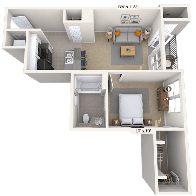 Floorplan image of unit 5803B