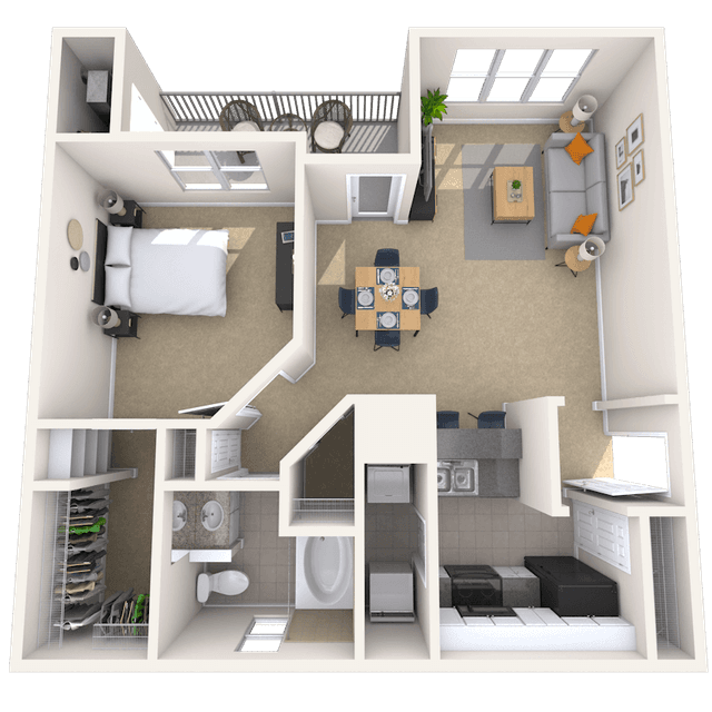 Floorplan image of unit 5864I