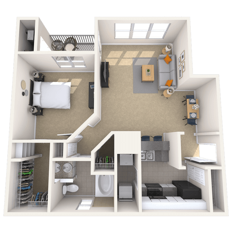 Floorplan image of unit 5820A