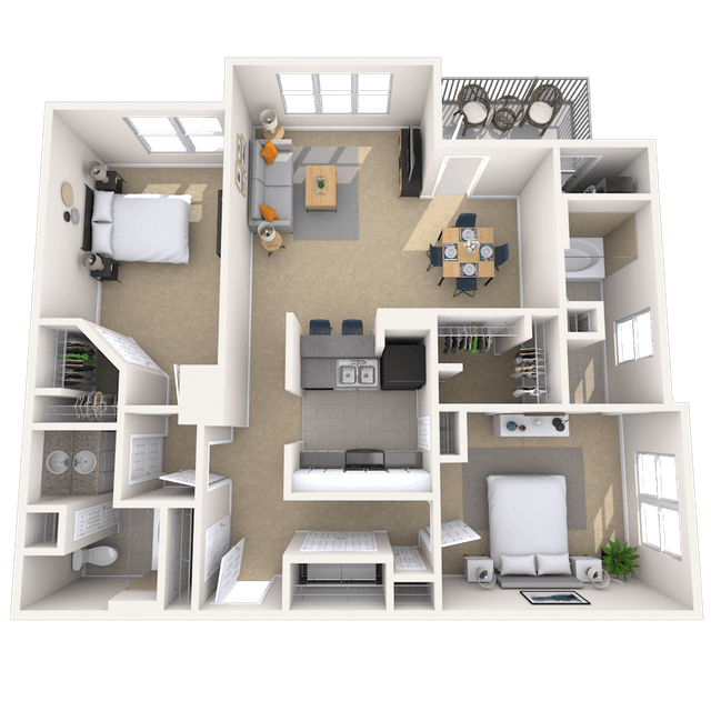 Floorplan image of unit 5802A
