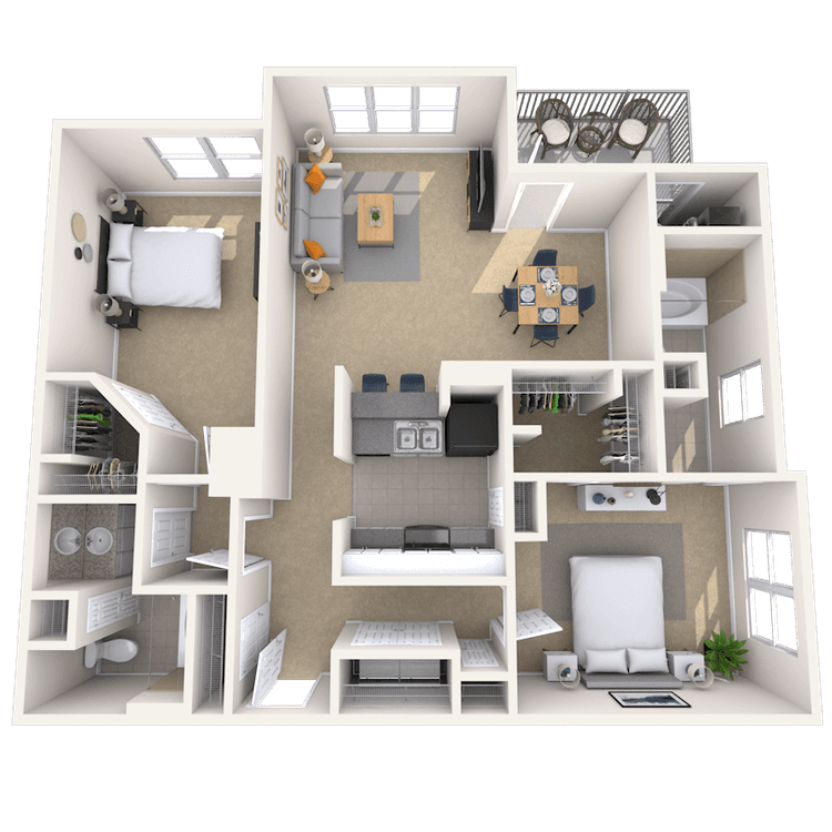 Floorplan image of unit 5852C