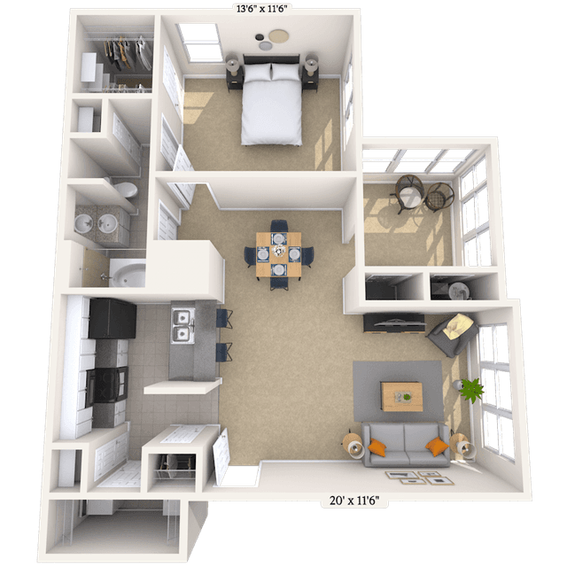 Floorplan image of unit 5864L