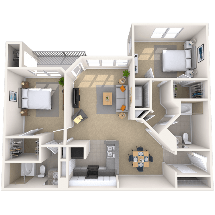 Floorplan image of unit 5835D