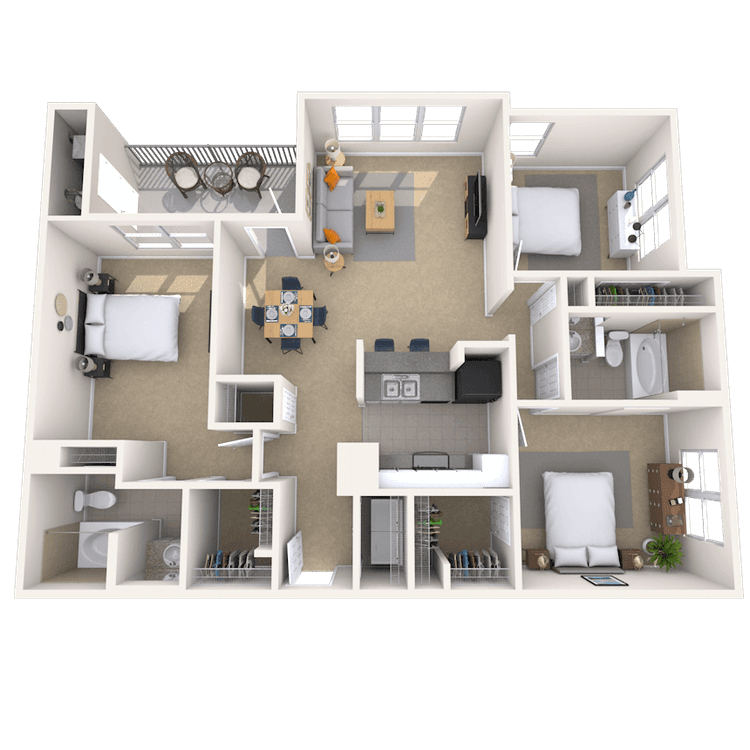 Floorplan image of unit 5860C