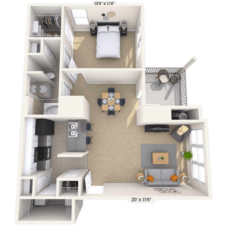 Floorplan image of unit 5810D