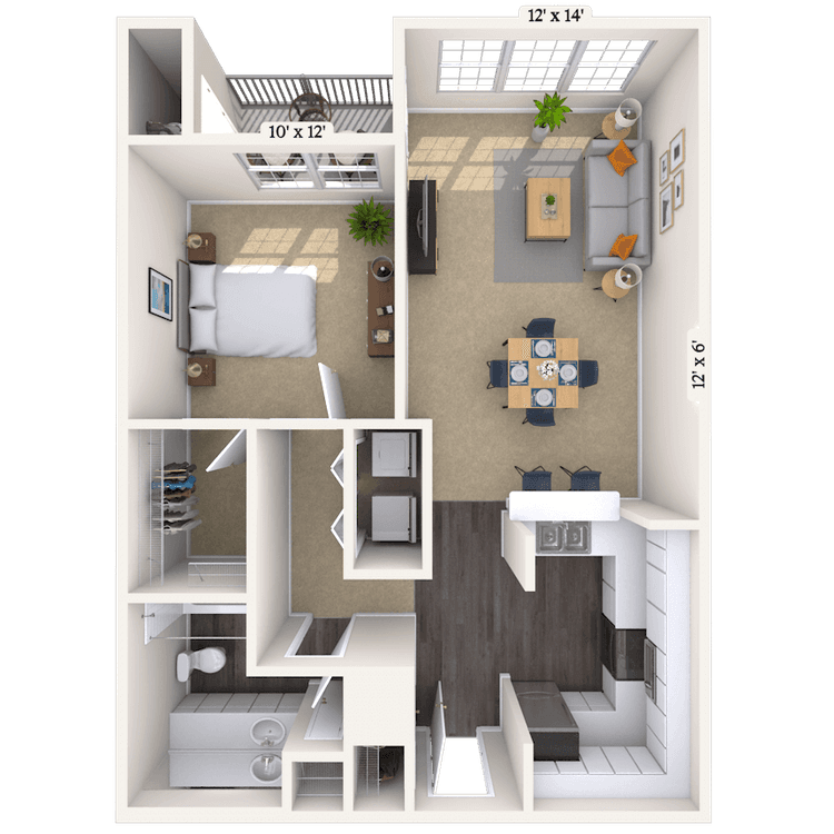 Floorplan image of unit 1122