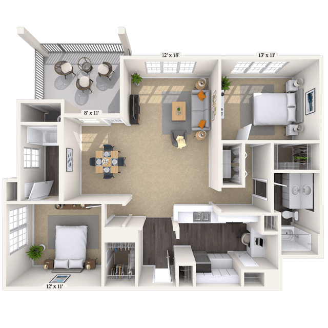 Floorplan image of unit 1506