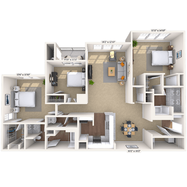 Floorplan image of unit 925
