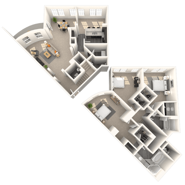 Floorplan image of unit 6860PP3