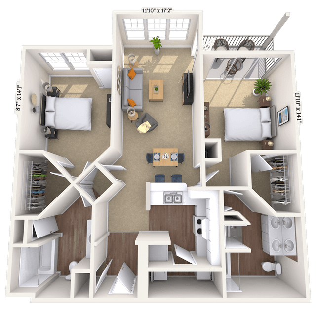 Floorplan image of unit 101