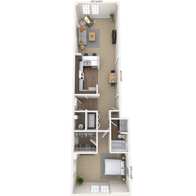 Floorplan image of unit 209