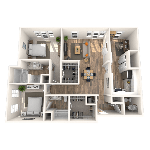 Floorplan image of unit 2204