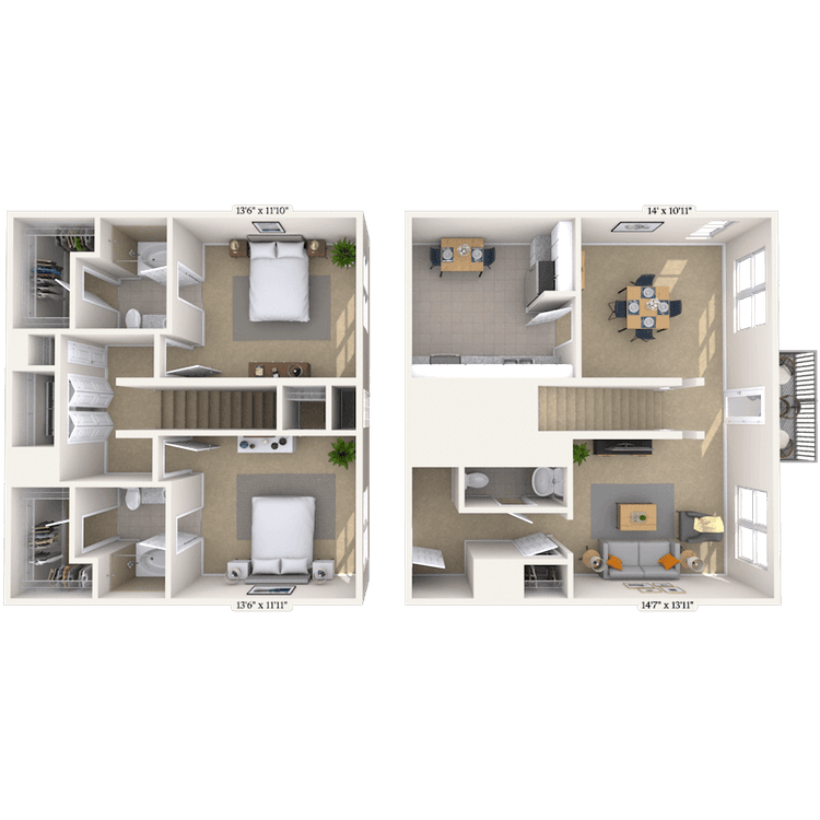 Floorplan image of unit 268