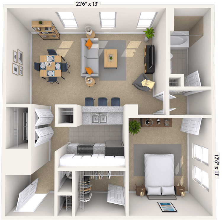 Floorplan image of unit 356
