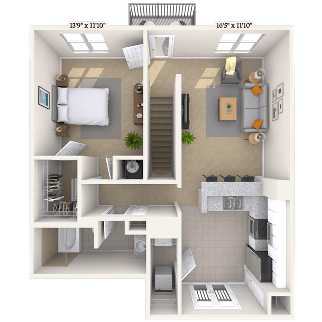 Floorplan image of unit 258