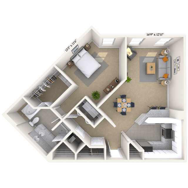 Floorplan image of unit 1431