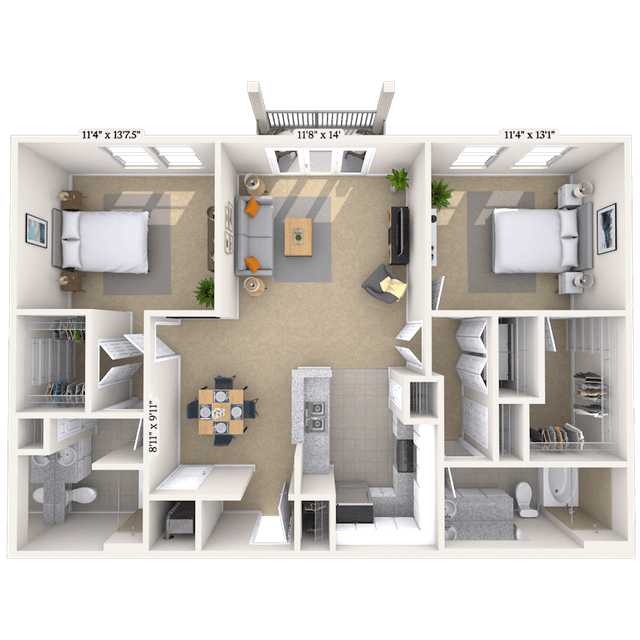 Floorplan image of unit 1204