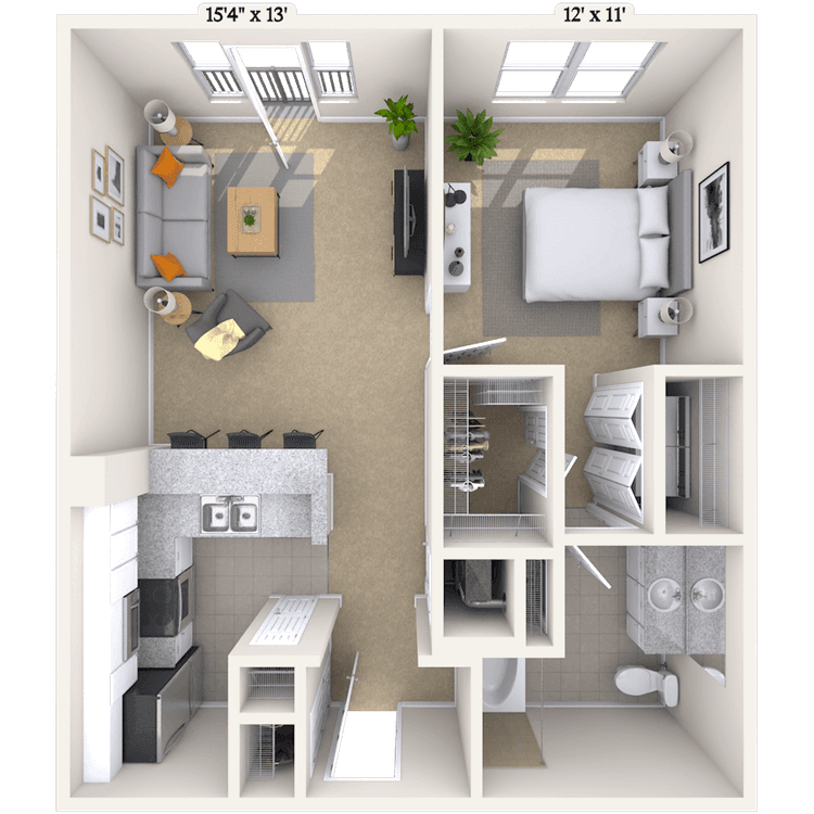 Floorplan image of unit 1312
