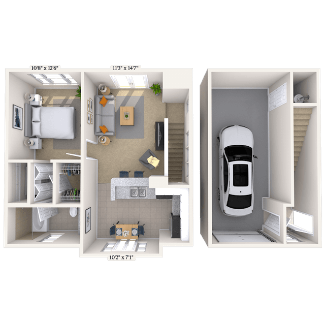 Floorplan image of unit 223