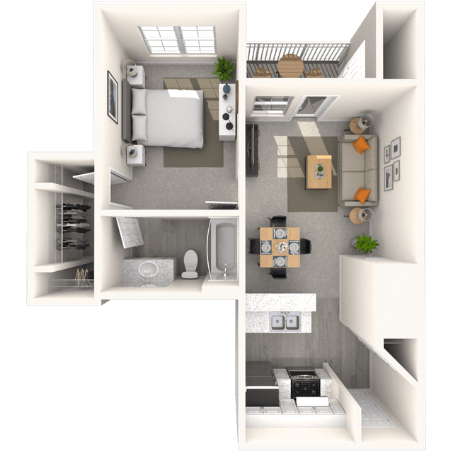 Floorplan image of unit 1374