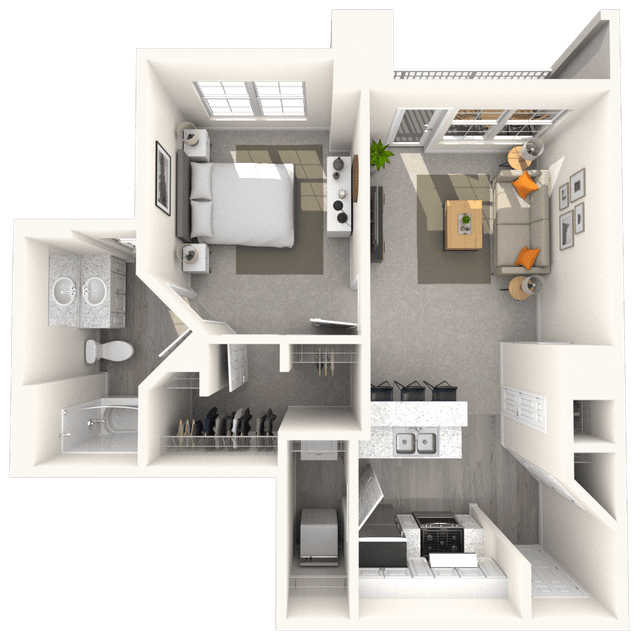 Floorplan image of unit 923