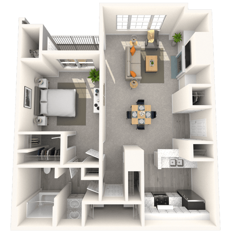 Floorplan image of unit 1012