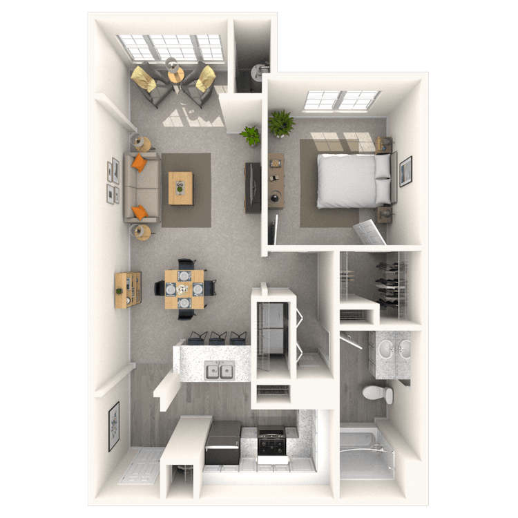 Floorplan image of unit 1564