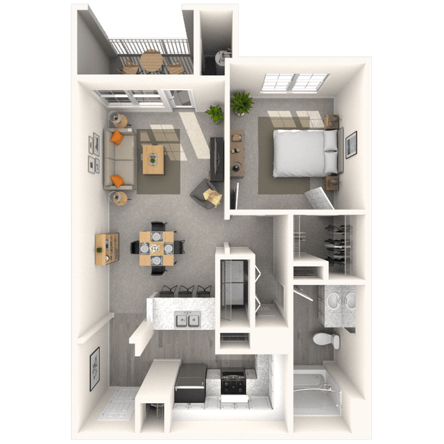 Floorplan image of unit 435