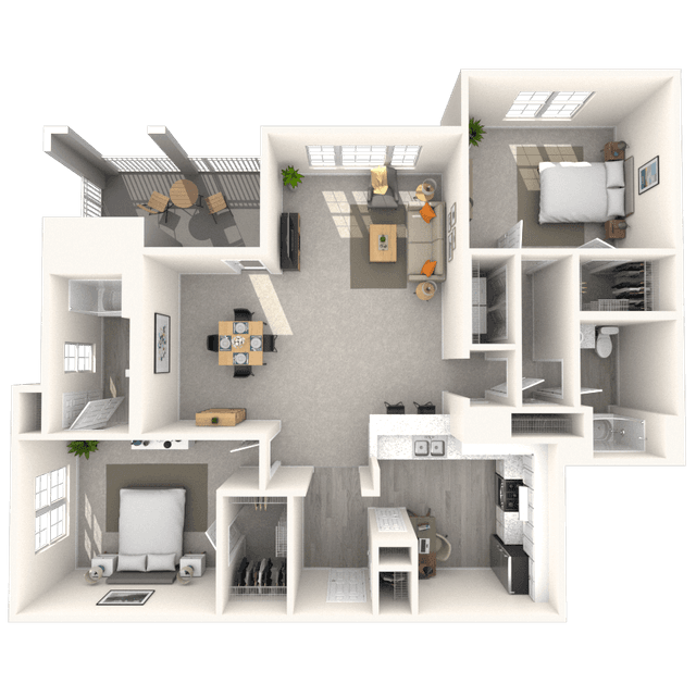 Floorplan image of unit 1719