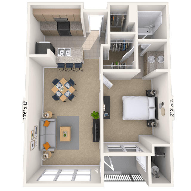 Floorplan image of unit 8314