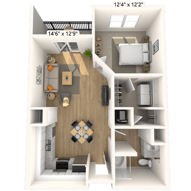 Floorplan image of unit 1316P3