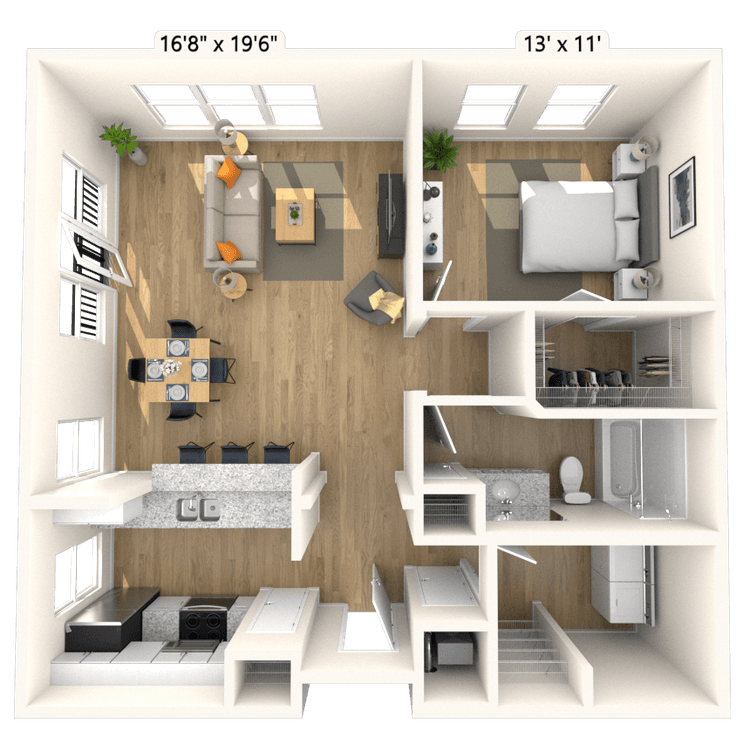 Floorplan image of unit 1161P2