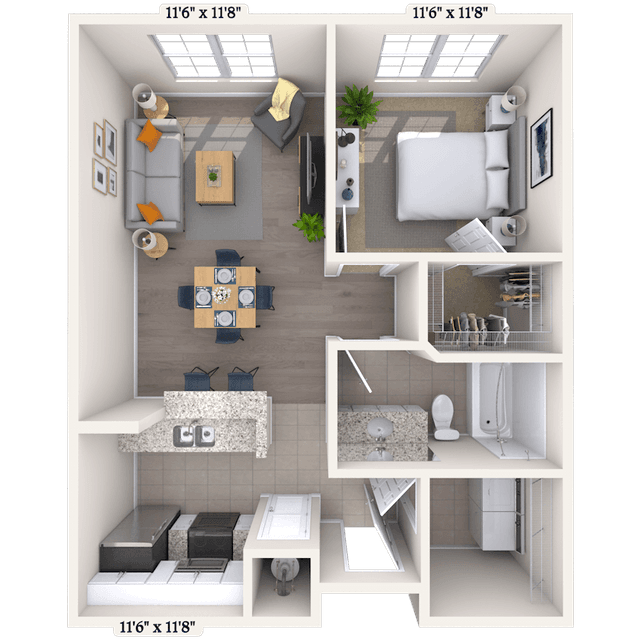 Floorplan image of unit 1155P2