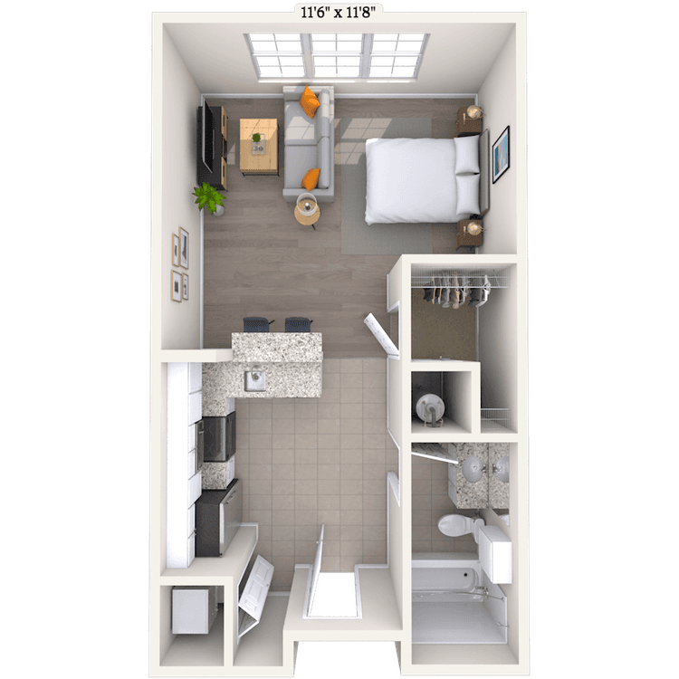 Floorplan image of unit 1356P2