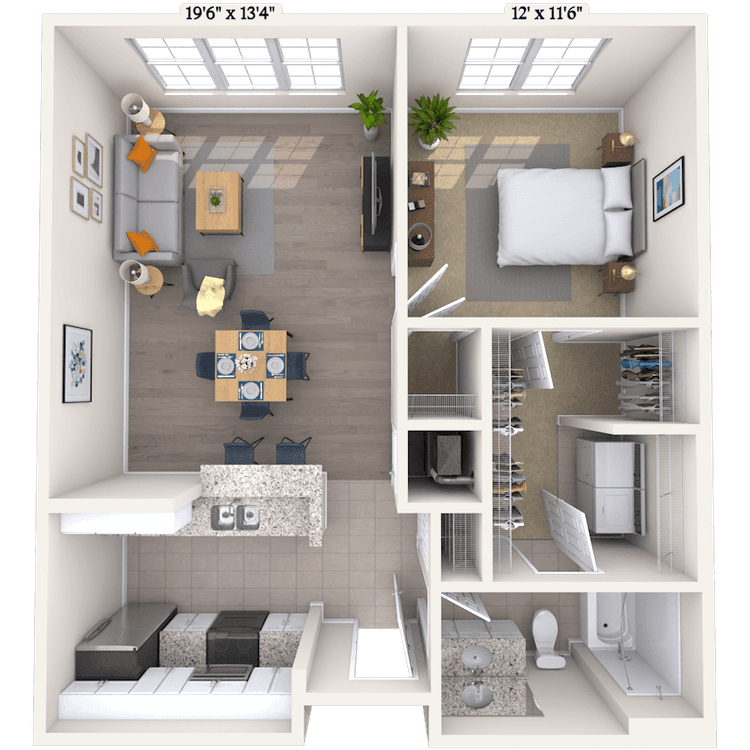 Floorplan image of unit 1368P2