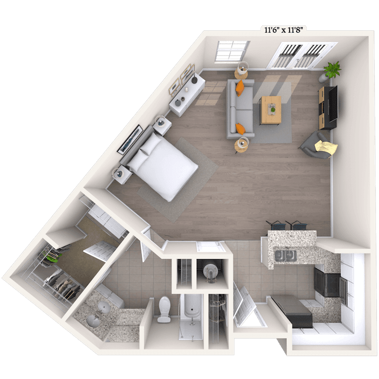 Floorplan image of unit 1230P2