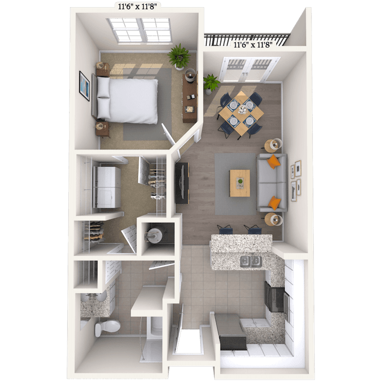 Floorplan image of unit 1205P3