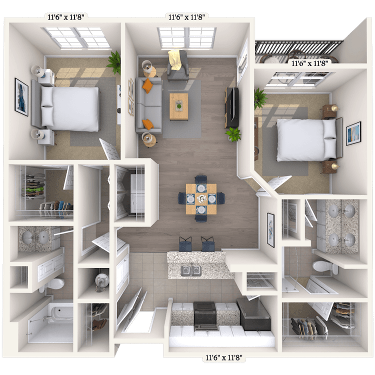 Floorplan image of unit 1106P3