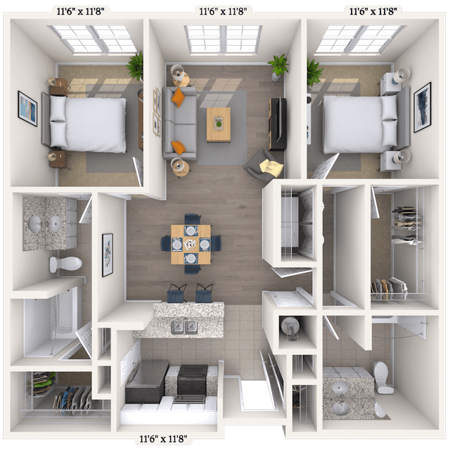 Floorplan image of unit 3406P3