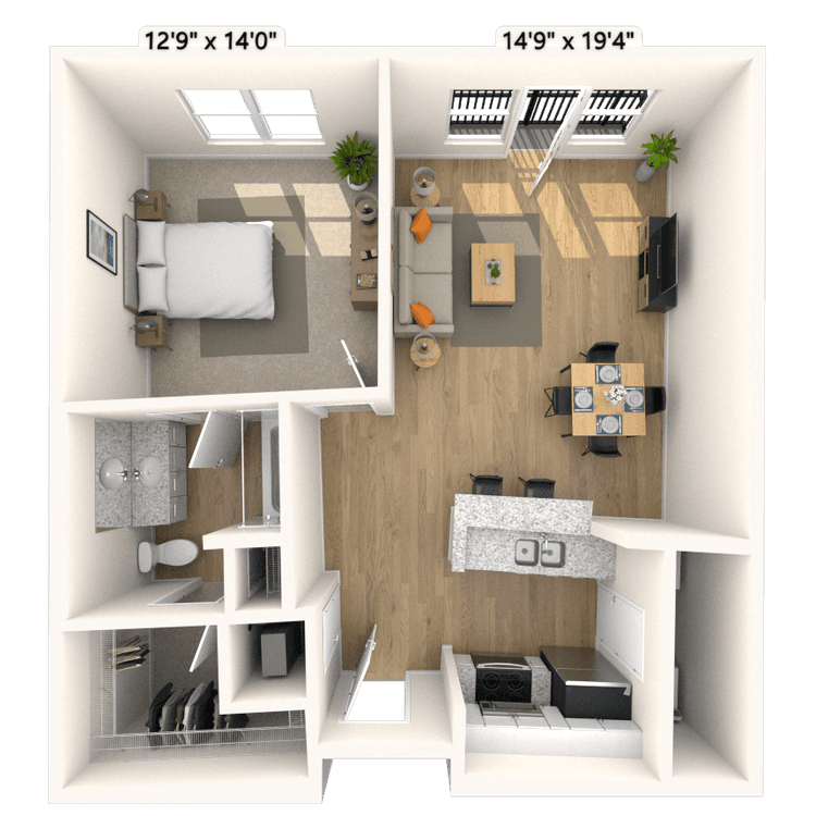 Floorplan image of unit 1141P2