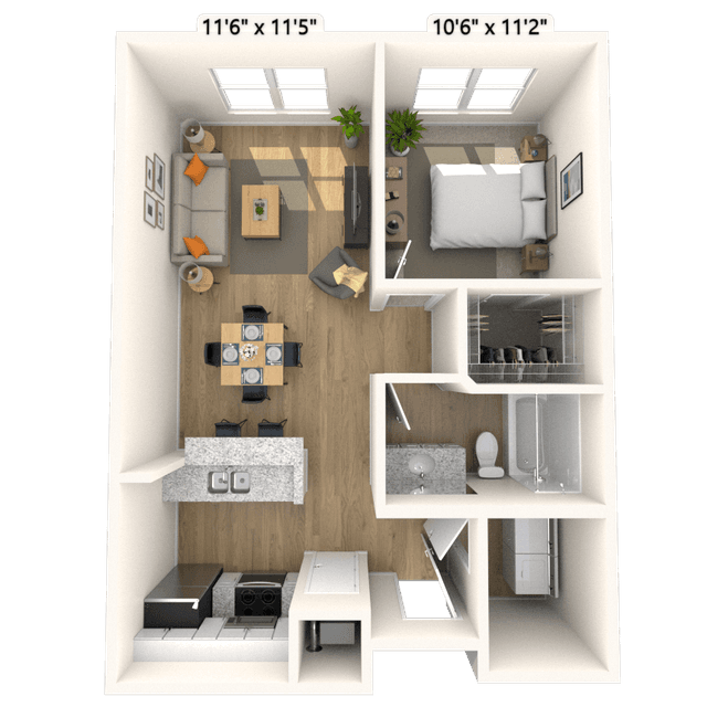 Floorplan image of unit 1341P2